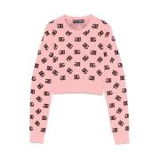 Peach Pink Ribbed Sweater Dolce & Gabbana , Pink , Dames