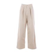 Palazzo Candy Wide Leg Jeans Haikure , Beige , Dames