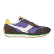 Rode Leren Sneaker Vintage Stijl Pantofola d'Oro , Multicolor , Heren