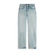 Hoge Taille Straight Blauwe Jeans Scotch & Soda , Blue , Dames