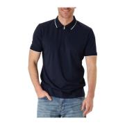 Sport Zip Polo voor Heren Selected Homme , Blue , Heren