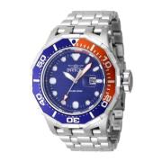 Pro Diver Kwarts Horloge Blauwe Wijzerplaat Invicta Watches , Gray , H...