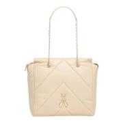 Beige Handtas met Ritssluiting Patrizia Pepe , Beige , Dames