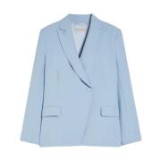 Polyester blazer moderne maatwerkstijl Pennyblack , Blue , Dames