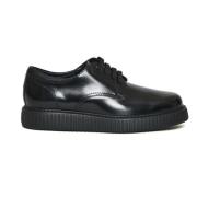 Zwarte leren veterschoenen Hogan , Black , Heren