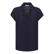 Casual korte mouwen overhemd Patrizia Pepe , Blue , Dames