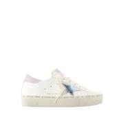 Witte Leren Ster Sneakers Golden Goose , White , Dames