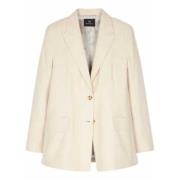 Gestreepte beige linnen katoenen blazer Paul Smith , Beige , Dames