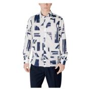 Blauwe Hooded Knoopshirt Lente/Zomer Antony Morato , Multicolor , Here...