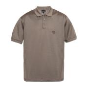 Polo met geborduurd logo Giorgio Armani , Brown , Heren