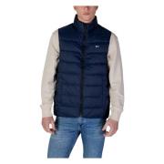 Blauwe Rits Mouwloze Jas Tommy Jeans , Blue , Heren