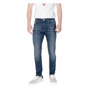 Blauwe Stretch Denim Jeans Tommy Jeans , Blue , Heren