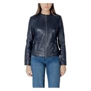 Zwarte Zip-Up Jas Lente/Zomer Vrouwen Street One , Black , Dames