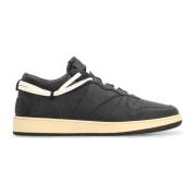 Vintage Leren Sneakers met Extra Veters Rhude , Black , Heren