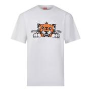 Geborduurd Logo Wit T-shirts en Polos Kenzo , White , Heren