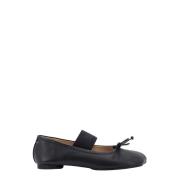 Leren Ballerina`s met Anatomic Shape MM6 Maison Margiela , Black , Dam...