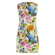 Bloemen Jacquard Katoenen Jurk Dolce & Gabbana , Multicolor , Dames