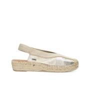 Metallic Espadrille Slingback Sandal Shabbies , Yellow , Dames