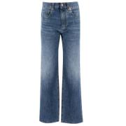 Vintage High-Waisted Straight Jeans Brunello Cucinelli , Blue , Dames