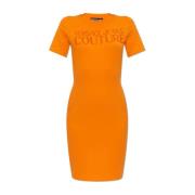 Jurk met glinsterende applicaties Versace Jeans Couture , Orange , Dam...