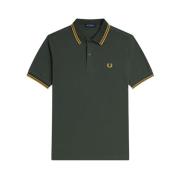 Groen Poloshirt met Dubbele Streep Fred Perry , Green , Heren