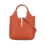 Rode Leren Handtas met Metalen Detail Tod's , Red , Dames