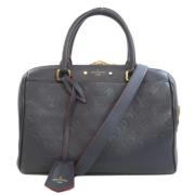 Pre-owned Leather travel-bags Louis Vuitton Vintage , Blue , Dames