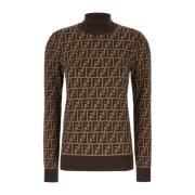 Stijlvolle Gebreide Collectie Fendi , Brown , Dames