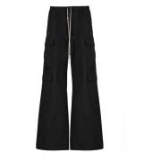 Cargo Broek Elastische Taille Trekkoorden Zakken Rick Owens , Black , ...