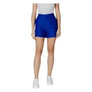 Blauwe Effen Rits Shorts Lente/Zomer Vrouwen Desigual , Blue , Dames