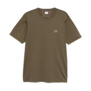 Groen Crew Neck Korte Mouw Shirt C.p. Company , Green , Heren