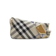 Klassieke Logo Schoudertas Beige Burberry , Beige , Dames