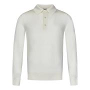 Ivoor Kasjmier Zijden Lange Mouw Polo Sweater Tom Ford , White , Heren