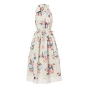 Bloemen Halternek Jurk in Beige Philosophy di Lorenzo Serafini , Multi...