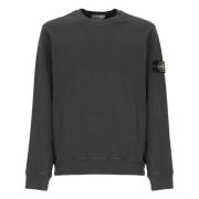 Donkergrijze Katoenen Sweatshirt Ronde Hals Stone Island , Gray , Here...