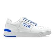 Sneakers met logo Versace Jeans Couture , White , Heren