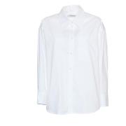 Witte Kant Achter Shirt Dondup , White , Dames