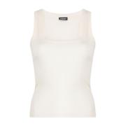 Witte Canale Tanktop Jacquemus , White , Dames