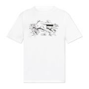 Bedrukt T-shirt MM6 Maison Margiela , White , Heren