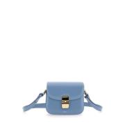 Grace Small Blauw Leren Schoudertas A.p.c. , Blue , Dames