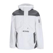 Witte Anorak Pullover Jas met Hoge Hals Columbia , White , Heren