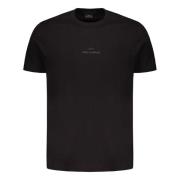 Logo Detail Katoenen T-shirt Paul & Shark , Black , Heren