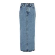 Denim Versierde Rok Alexander Wang , Blue , Dames