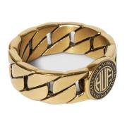 Gouden Cuban Link Ring Roestvrij Staal HUF , Yellow , Heren