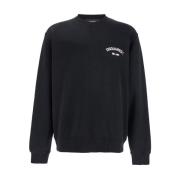 Zwart Logo Crewneck Sweatshirt Katoen Man Dsquared2 , Black , Heren