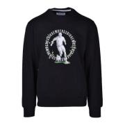 Katoen Elastaan Sweatshirt Bikkembergs , Black , Heren