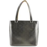 Pre-owned Leather totes Louis Vuitton Vintage , Gray , Dames