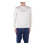 Logo Front Sweater Regular Fit Cotton Guess , White , Heren