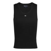 Stijlvolle Ronde Hals Tanktop Tommy Jeans , Black , Dames