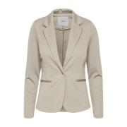 Beige Blazer met Reverskraag Ichi , Beige , Dames